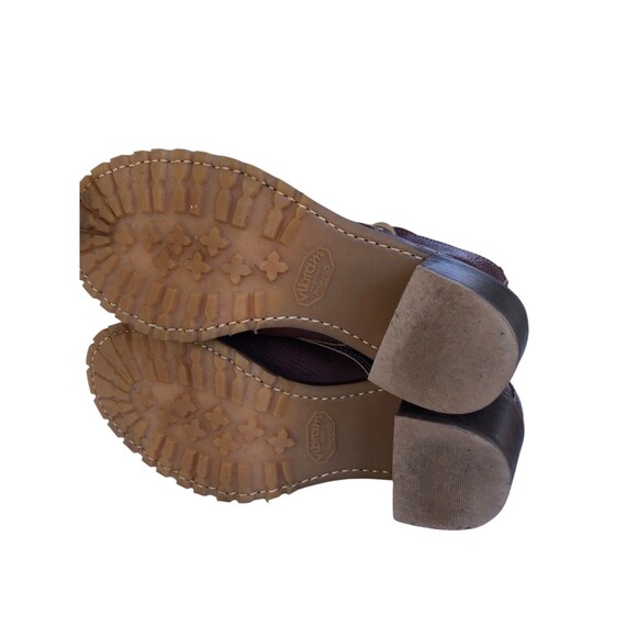 Frye Sabrina 6G Brown Leather Lace Up Chunky Heeled Combat Ankle Booties 7.5 - Picture 5 of 12